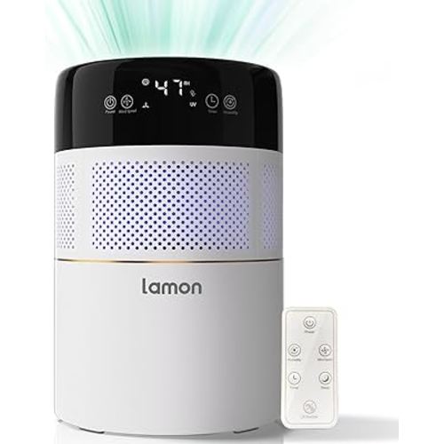 Lamon® Evaporative Humidifier, 400ml/H Cool Moisture Humidifier and Air Purifier with Anion & Filter for Baby, Kid Bedroom, Quiet Work Humidifiers