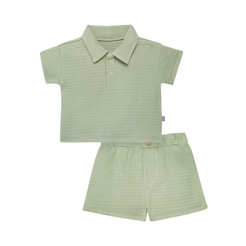 Modern Moments by Gerber Baby Boy Short Sleeve Shirt and Short Outfit Set, 2-Piece, Sizes 0/3 Months - 24 Months