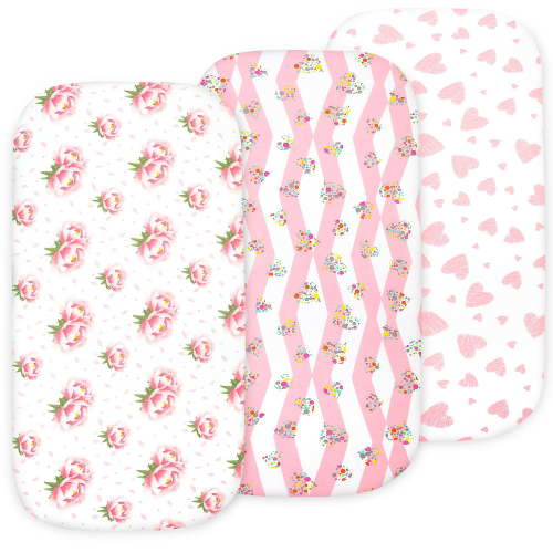 Bublo Baby 3-Piece 160GSM Jersey Cotton Bed Sheet Set, Bassinet – Ultra-Soft Universal Fit