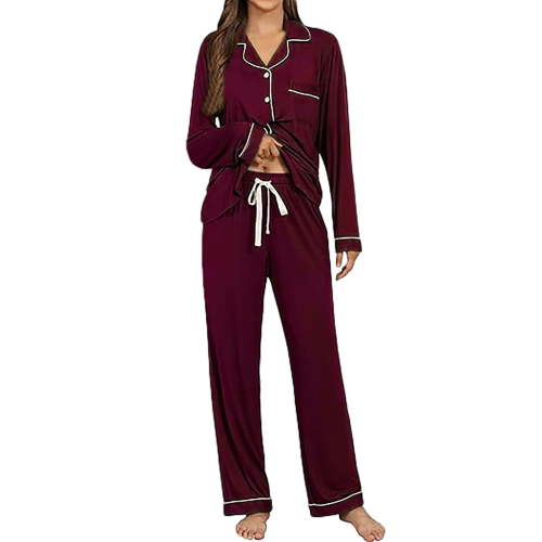 Pajamas for Women Set â Free Travel Sets for Women Oversized Lounge Wear Set Soft Cooling Summer Sleepwear New Fall Women's Pajama Set Long Sleeve Trousers Casual Home Wear