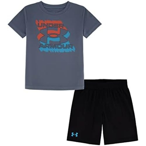 Under Armour Boys' Short Sleeve Tee and Short Set, Lightweight and Breathable