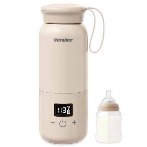 Portable Bottle Warmer for Travel, 10 Oz Baby Bottle Warmer with Adjustable Temp & Keep Warm for Formula, Breastmilk, Super Fast Charging & Cordless Milk Warmer, Rechargeable Water Warmer