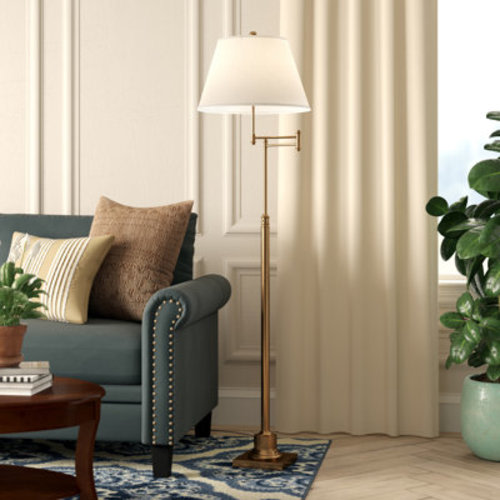 Breakwater Bay Herrington 59" Swing Arm Floor Lamp | Wayfair