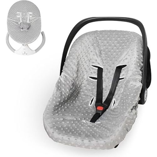 Infant Car Seat Cover Liner, Carseat Cover Liner and Protection for Baby Boys Girls, Soft Comfortable, Machine Washable, Universal Fit (Grey)