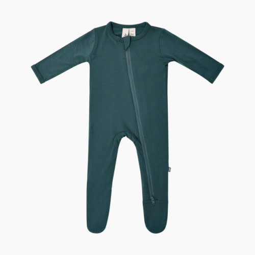 Kyte Baby Zipper Footie - Emerald, 6-12 M
