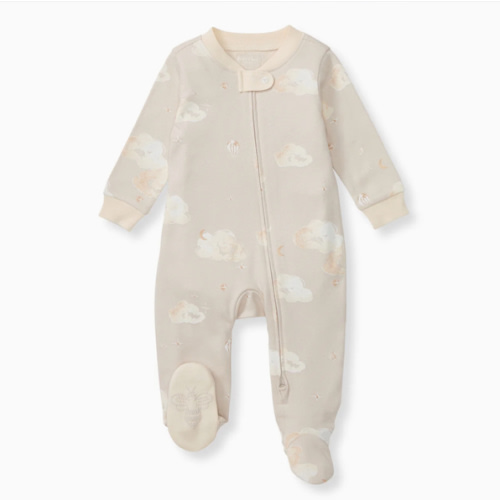 Good Night Sky Organic Cotton Sleep & Play - Limestone – Burt's Bees Baby