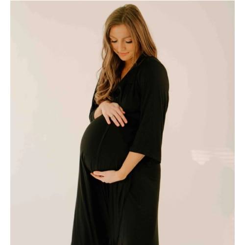 Lila Labor & Postpartum Gown in Deep Teal