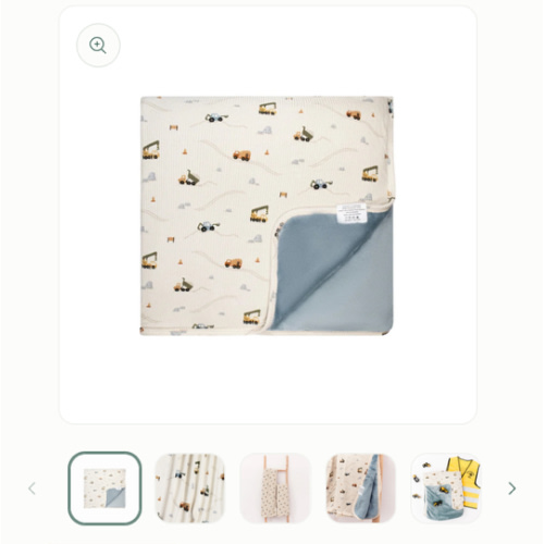 Construction Small Ribbed Toddler Blanket