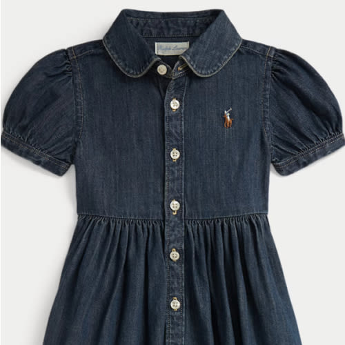 Cotton Denim Shirtdress & Bloomer