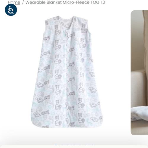 Animal Print Micro-Fleece Wearable Baby Blanket L | HALO
