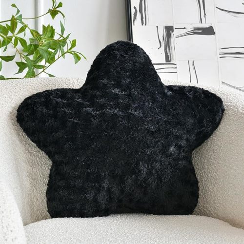 Star Pillow, 19.7" (Black)