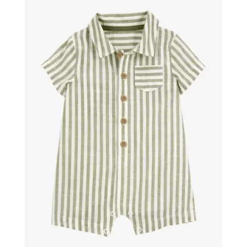 Baby Striped Short-Sleeve Romper - Carter's | Carter's