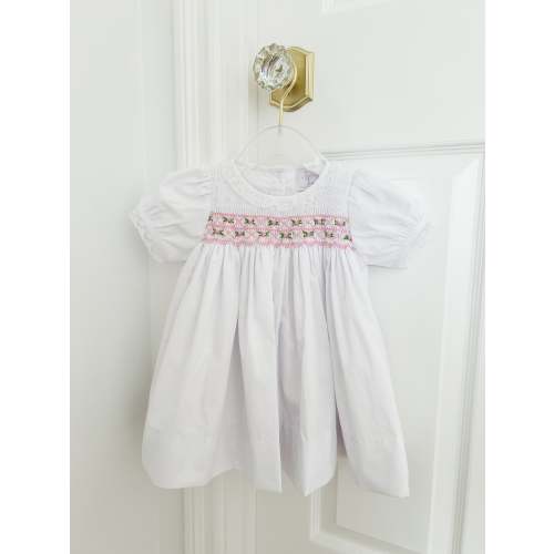 Emilia Heirloom Dress and Bonnet in White