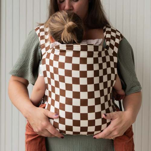 Breve Lark Baby Carrier | Brown & Cream Checker Baby Carrier