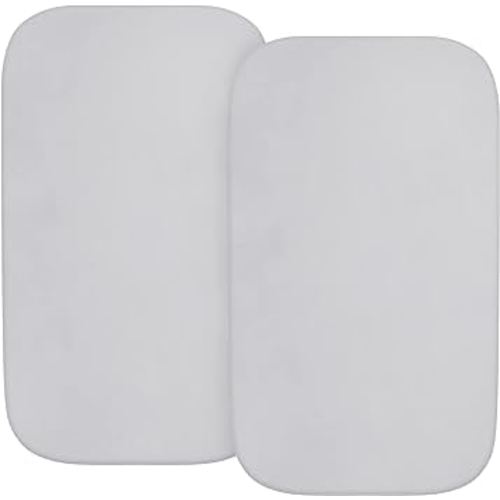 Bassinet Sheets Compatible with Maxi-COSI Iora Bedside Bassinet,100% Cotton, 2 Pack, Ultra Soft Bassinet Sheet for Baby, Grey