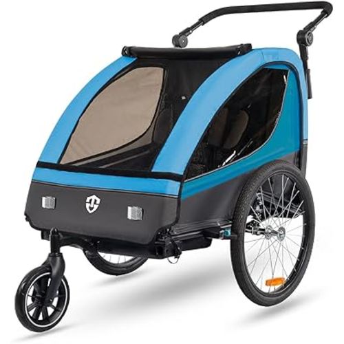 TIGGO VS Suspension Bike Trailer & Stroller 2 in 1 Double Seat for Toddlers, Kids, Child Bicycle Carrier Jogger