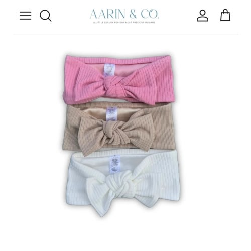 Newborn Satin Lined Bow Headband Gift Set – Aarin & Co.