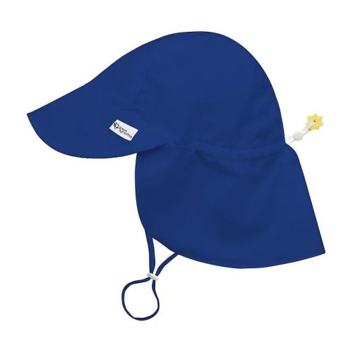 Green Sprouts Baby/Toddler UPF 50+ Eco Flap Hat - Royal - 0/6 Months
