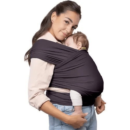 Boba Baby Wrap Carrier – Original Baby Sling Carrier for Newborns (7–35 lbs), Soft, Secure, Hands-Free & Ergonomic, Ideal for Comfortable Bonding, New Parents (Serenity Charcoal)