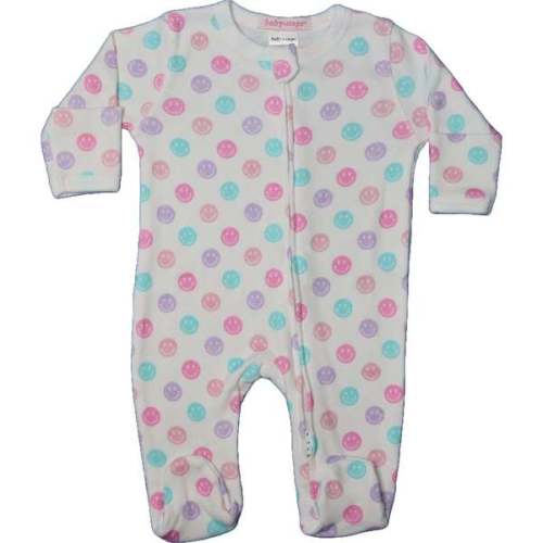 Baby Zipper Footie, Pink Smile - Baby Steps | Maisonette