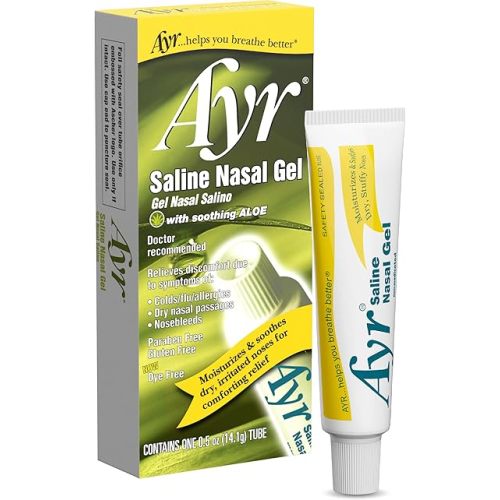 Ayr Saline Nasal Gel, With Soothing Aloe, 0.5 Ounce Tube (Pack of 1)