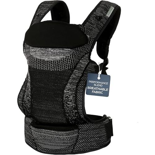 Dreambaby Inspire 3-Position Baby Carrier Newborn to Toddler, 8-33lb Front & Backpack Style Infant Carrier, Breathable Knit Fabric, Comfortable Head Support, Built in Storage Bag for Parents On the Go