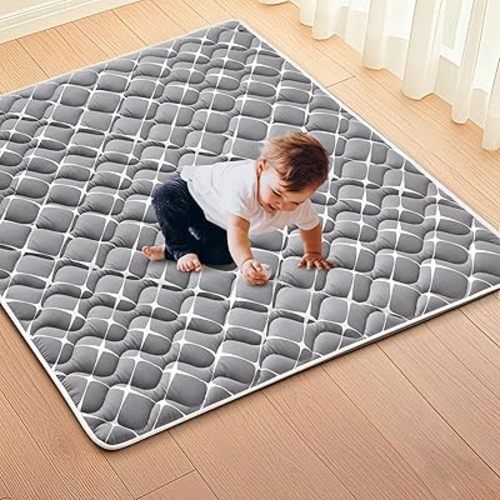 High-Density Foam Baby Play Mat, 47x47 Inches Thicken One-Piece Comfortable and Soft Playmat, Non Slip Machine Washable Floor Mat for Infants, Tapete para Bebes,Toddlers