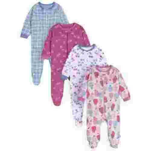 Onesies Brand Baby Girl Sleep ´N Play Footed Pajamas, 4-Pack, Sizes Newborn - 6/9 Months