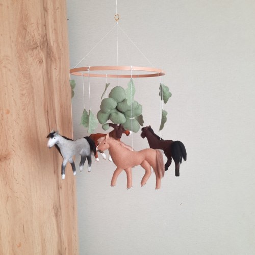 Custom order for Kc Horses Baby mobile Crib mobile horses Nursery decor Gift for baby Crib mobile girl