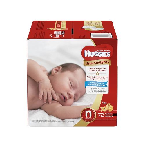 Huggies Little Snugglers Baby Diapers Size Newborn, 72ct