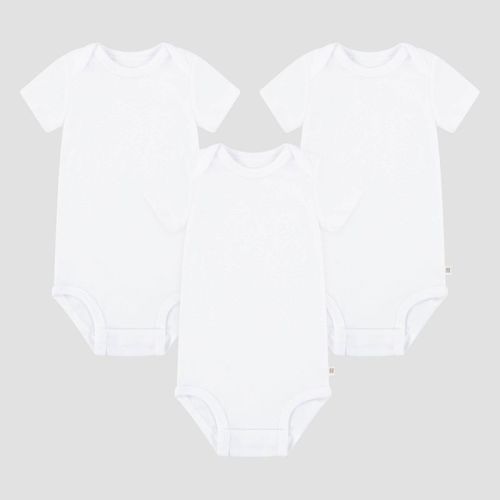 Huggies Baby 3pk Organic Bodysuit, Color: White, Size: 3M