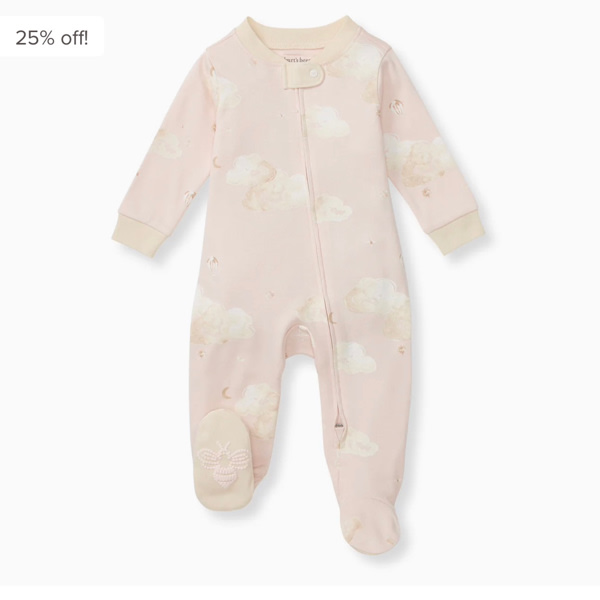 Good Night Sky Organic Cotton Sleep & Play - Ranunculus