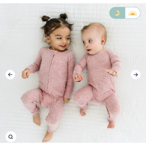 Heather Mauve Ribbed Zippy - Little Sleepies