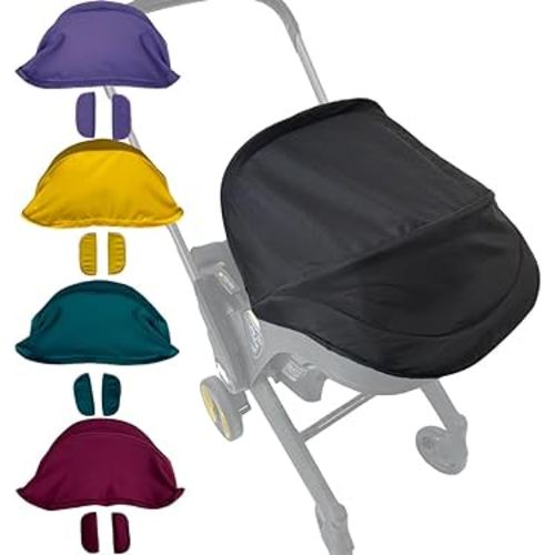 Stroller Replacement Accessories Canopy, Waterproof Sun Shade Compatible with Doona Car Seat & Strollers (Black)