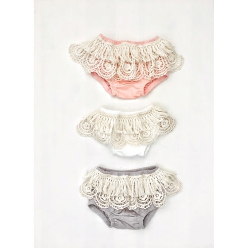 Gypsy Bohemian style Baby Bloomers lace bloomers fringe