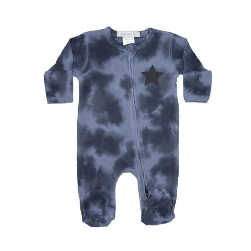 Baby Two-Way Zipper Footie - Tie Dye Star