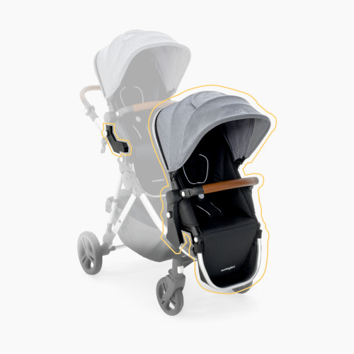 Mockingbird 2nd Seat Kit 2.0 - Heather Grey Canopy With Penny Leather