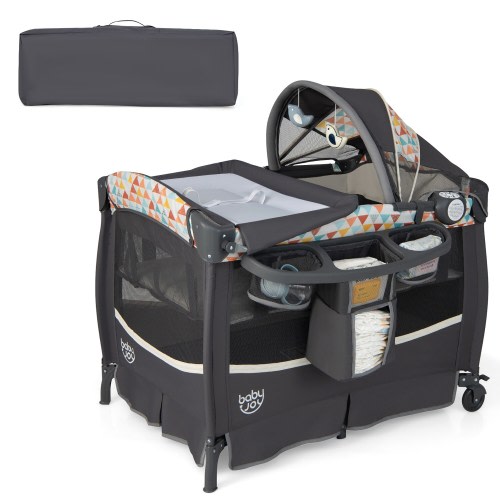 Babyjoy 3 in 1 Portable Baby Playard Nursery Center w/ Swing-away