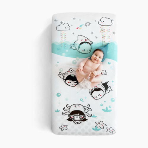 Rookie Humans Organic Cotton Crib Sheet - Dive In
