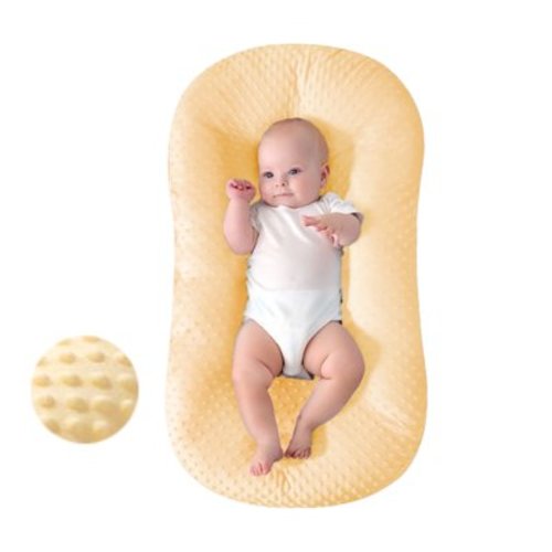 Lounger Pillow For Baby,3d Beanie Velvet Chaise Longue Pillow,Soft Cotton Breathable Kids Sleeper,Lounger Pillow Soft Breathable