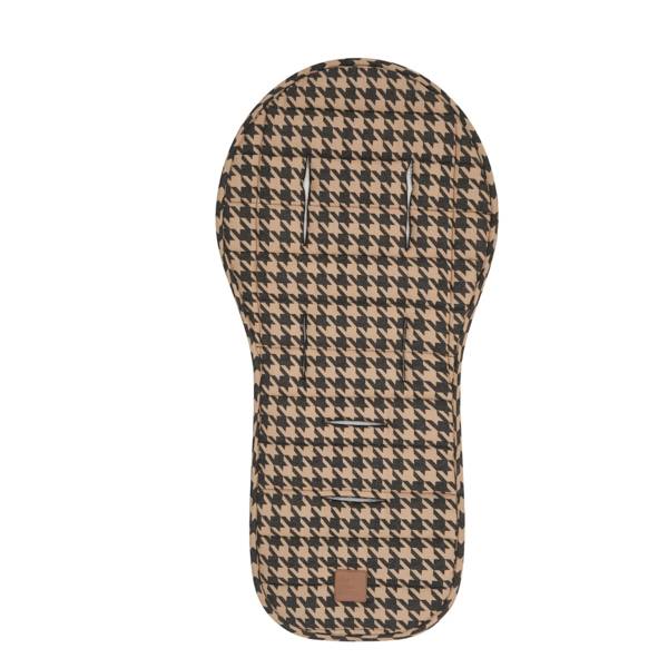 Black Houndstooth Universal Linen Pram Liner