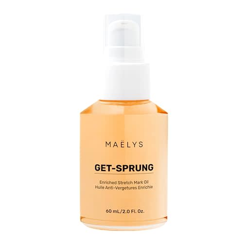 MAËLYS Cosmetics GET-SPRUNG Enriched Stretch Mark Oil - Body Oil for Stretch Marks - Fades Appearance & Reduces Visible Intensity