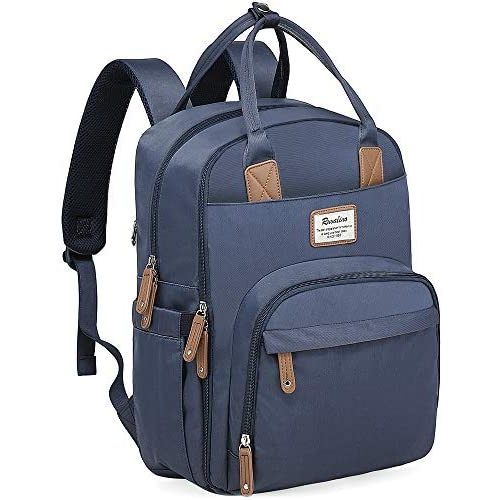 Diaper Bag Backpack, RUVALINO Multifunction Travel Back Pack Maternity Baby Changing Bags, Large Capacity, Waterproof and Stylish, Navy Blue