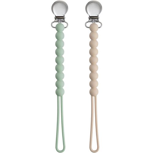 Pacifier Clips for Boys - MORIBOX Paci Clip Soothe Baby Binky Holder for Shower Birthday Gift 2 Pack