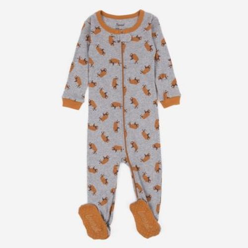 Leveret Footed Cotton Pajamas Bison 12-18 Month