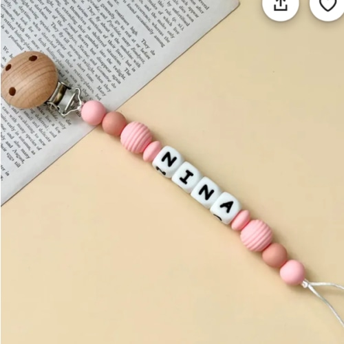 Personalized Pacifier Clip, Baby shower Gift, Custom Soother Clip, Newborn Gift, Baby Binky Clip, Custom Dummy clip, Baby Pacifier Holder