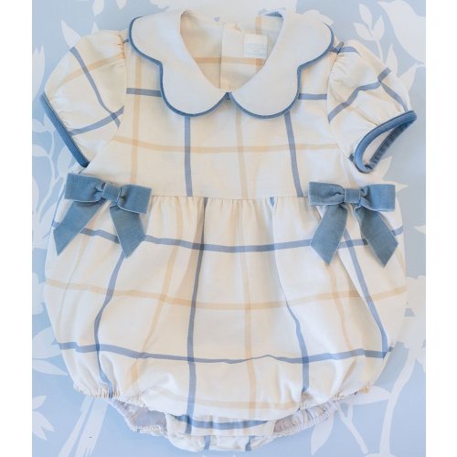 Edgehill Collection x The Broke Brooke Baby Girls Sophia Plaid Bow Bubble