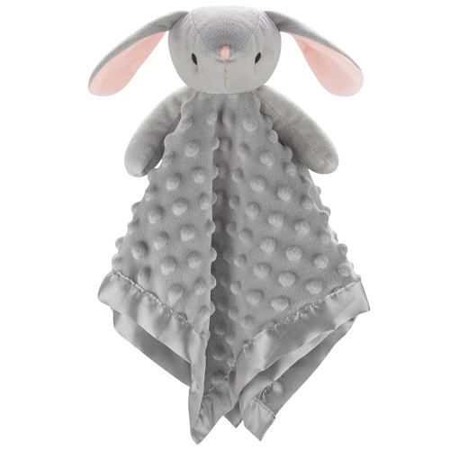 Pro Goleem Loveys for Babies - Soft Security Blanket Baby Snuggle Toy Newborn Stuffed Animals Baby Gifts for Boys and Girls, Grey Bunny 16 Inch