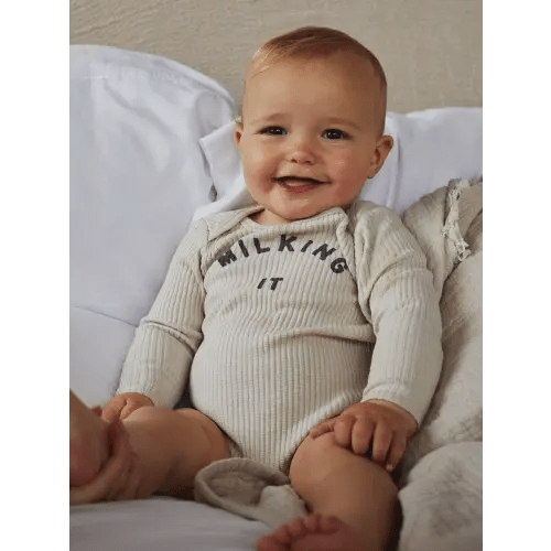 Claude & Co Baby Organic Cotton Milking It Bodysuit