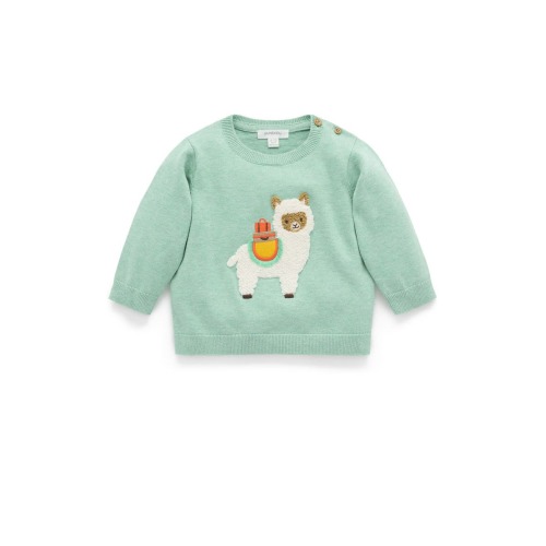 Llama Knit Sweater, 0-3M